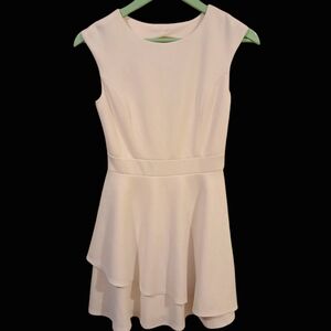 Love Nickie Lew Juniors Crew Neck Cap Sleeve Open Back Fit & Flare Tiered Dress